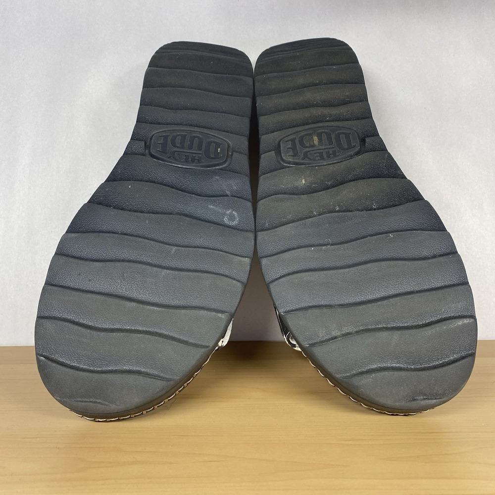 Hey Dude Sandal Womens Sz 10 Delray Classic Platform Slide Whipstitch Black Cow - Picture 13 of 13